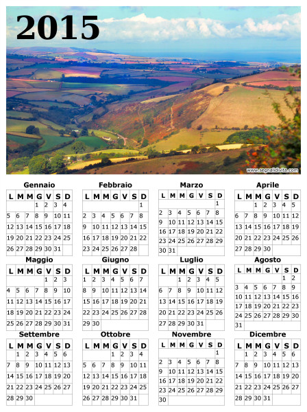 Calendario con panorama del 2015