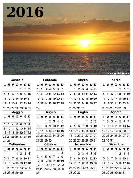 Calendario 2016 paesaggio marittimo