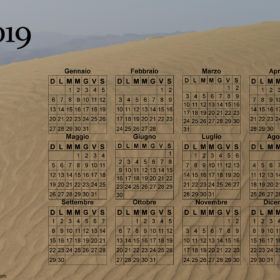 Calendario duna di sabbia del 2019
