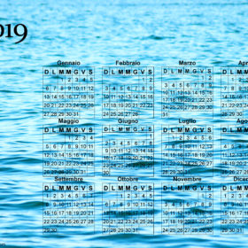Calendario onde del mare del 2019