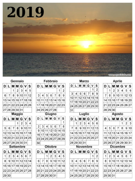 Calendario 2019 paesaggio marittimo